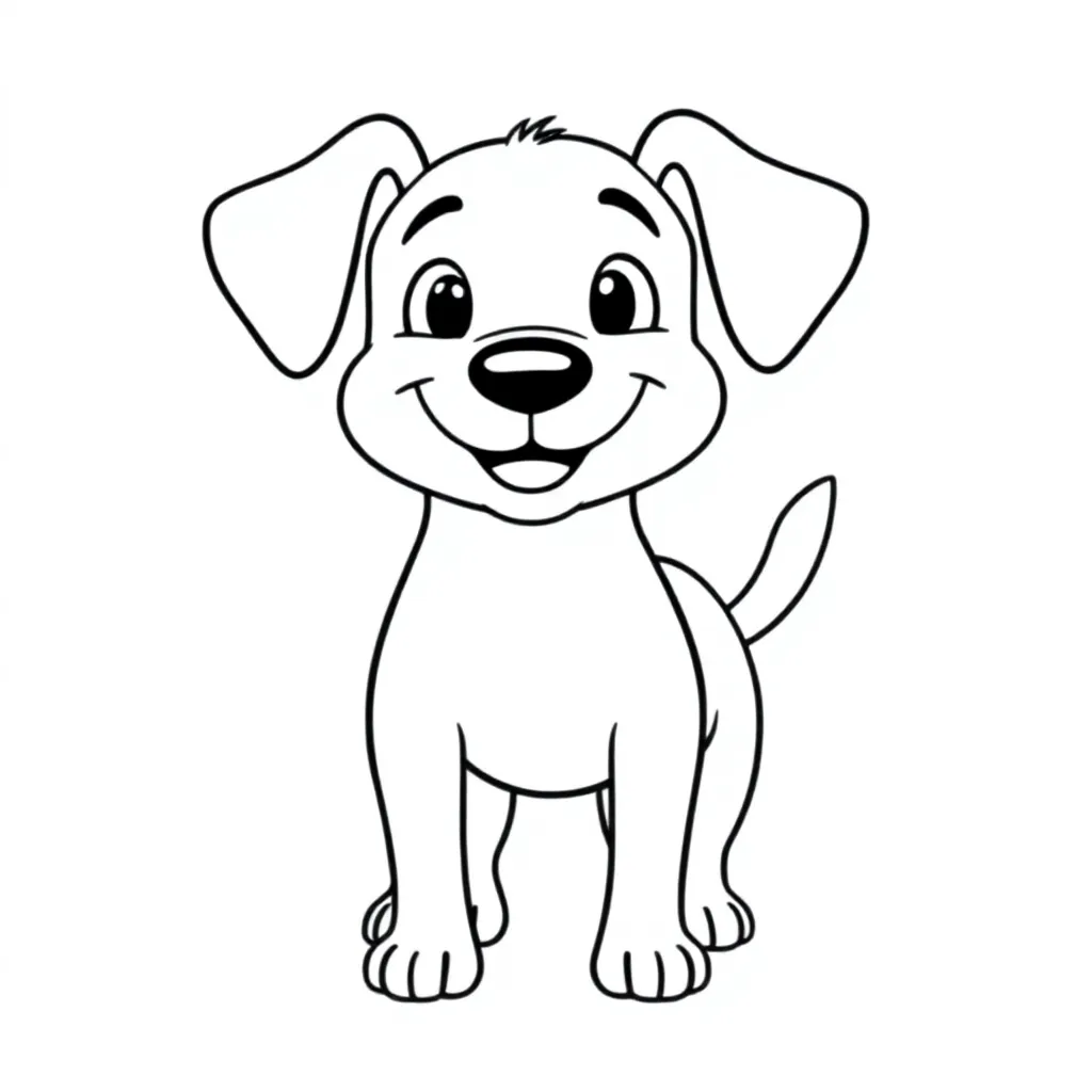 Hond coloring page for children