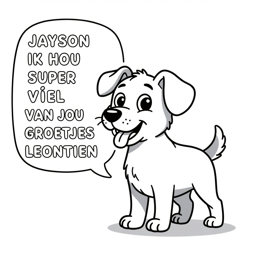 hond coloring page for children
