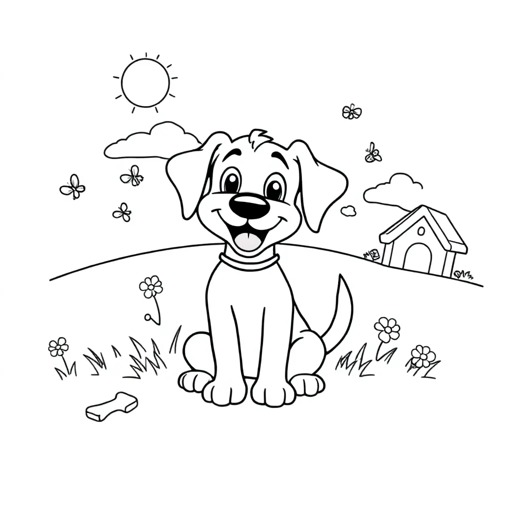 Hond coloring page for children