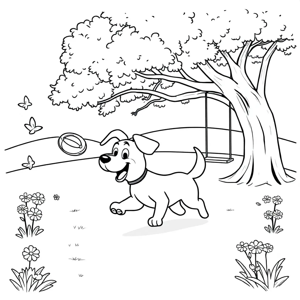 Hond coloring page for children