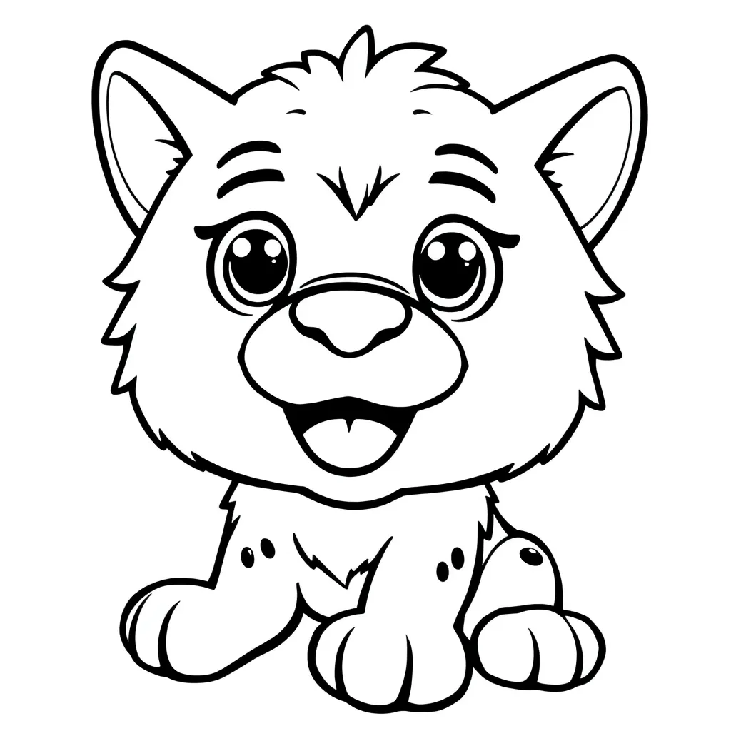 Hond Puppy Schattig Trouw Speels coloring page for children