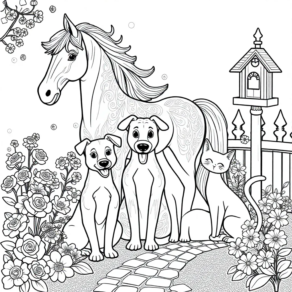 honf coloring page for children