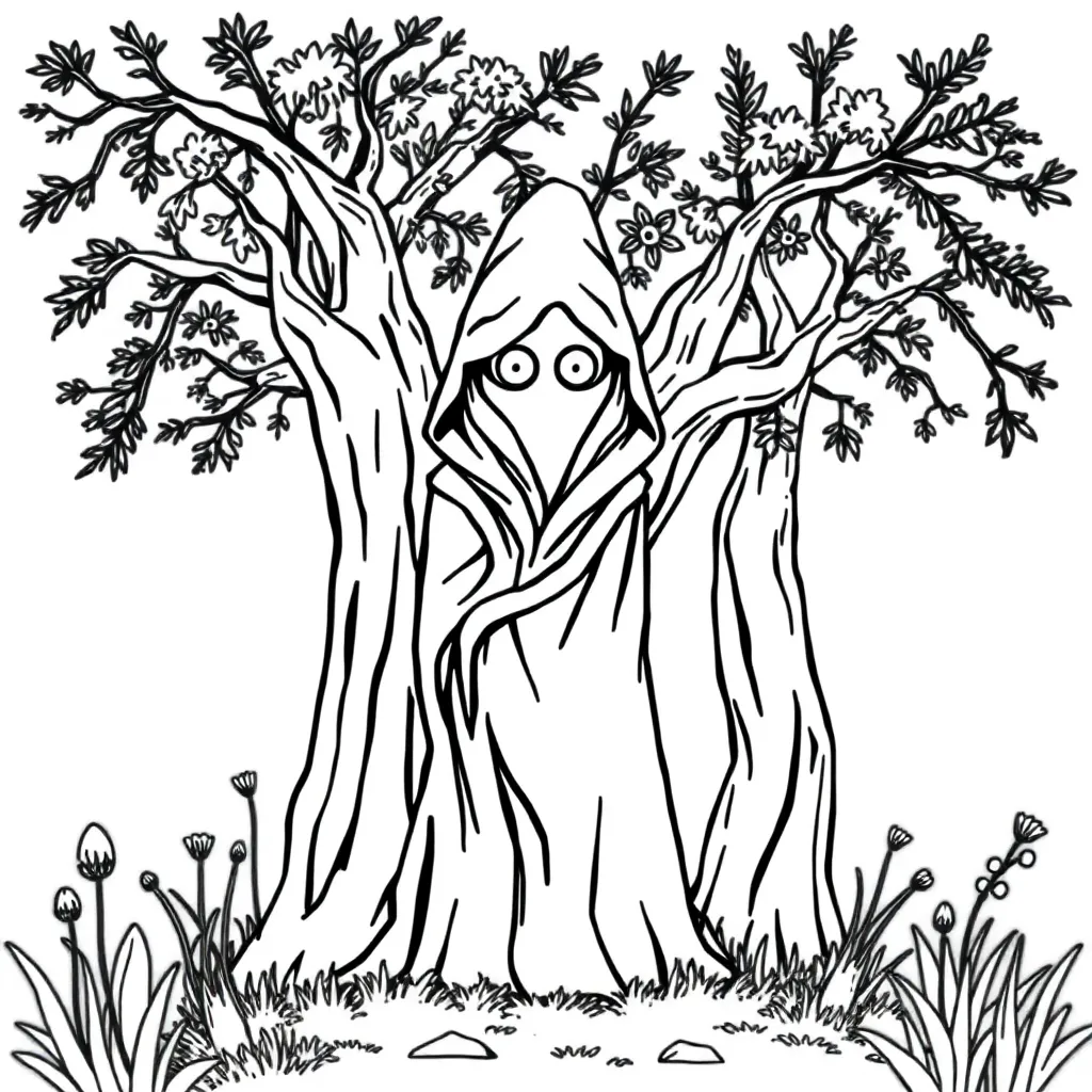 Horror Monsters Griezelig Donker Angstaanjagend coloring page for children