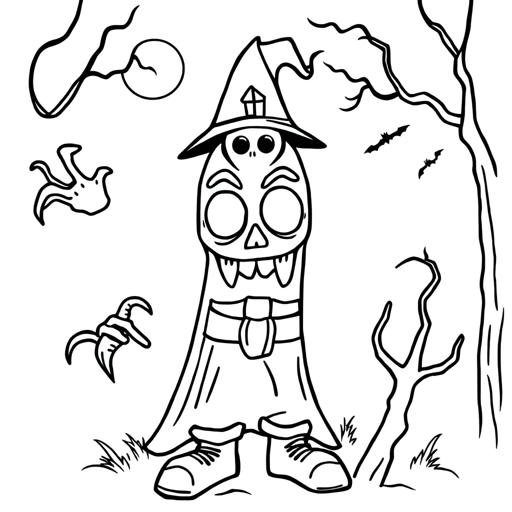 Horror Monsters Griezelig Donker Eng coloring page for children