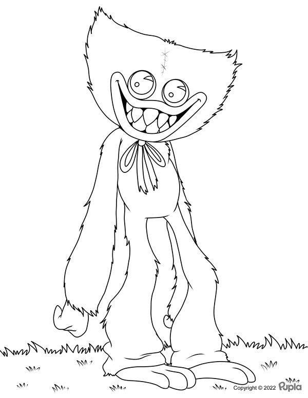 Huggy Wuggy Klungelig coloring page for children