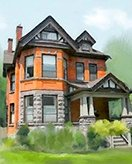 Huizen coloring page for children