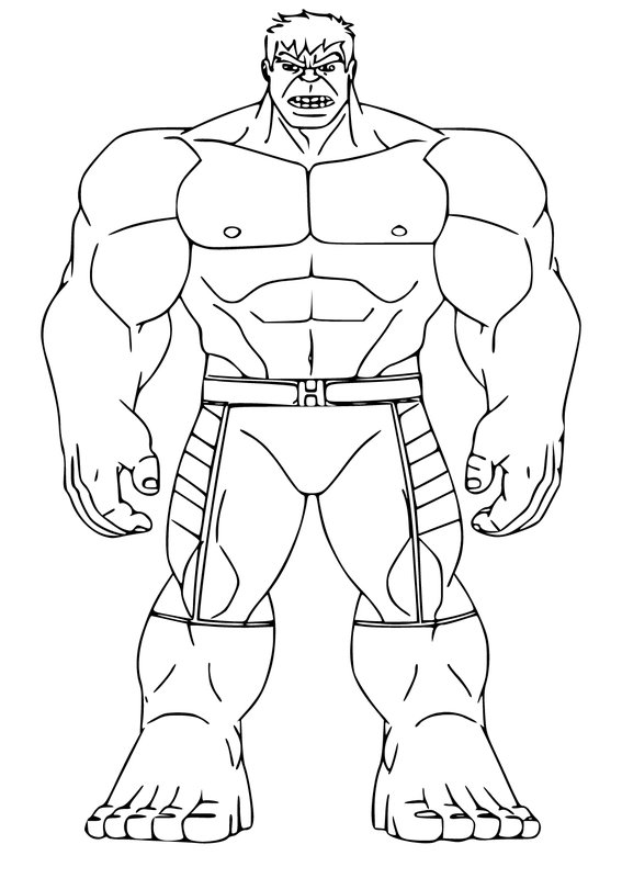 Hulk Barfuss coloring page for children