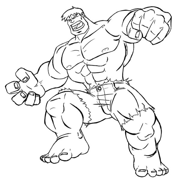 Hulk Corredor coloring page for children