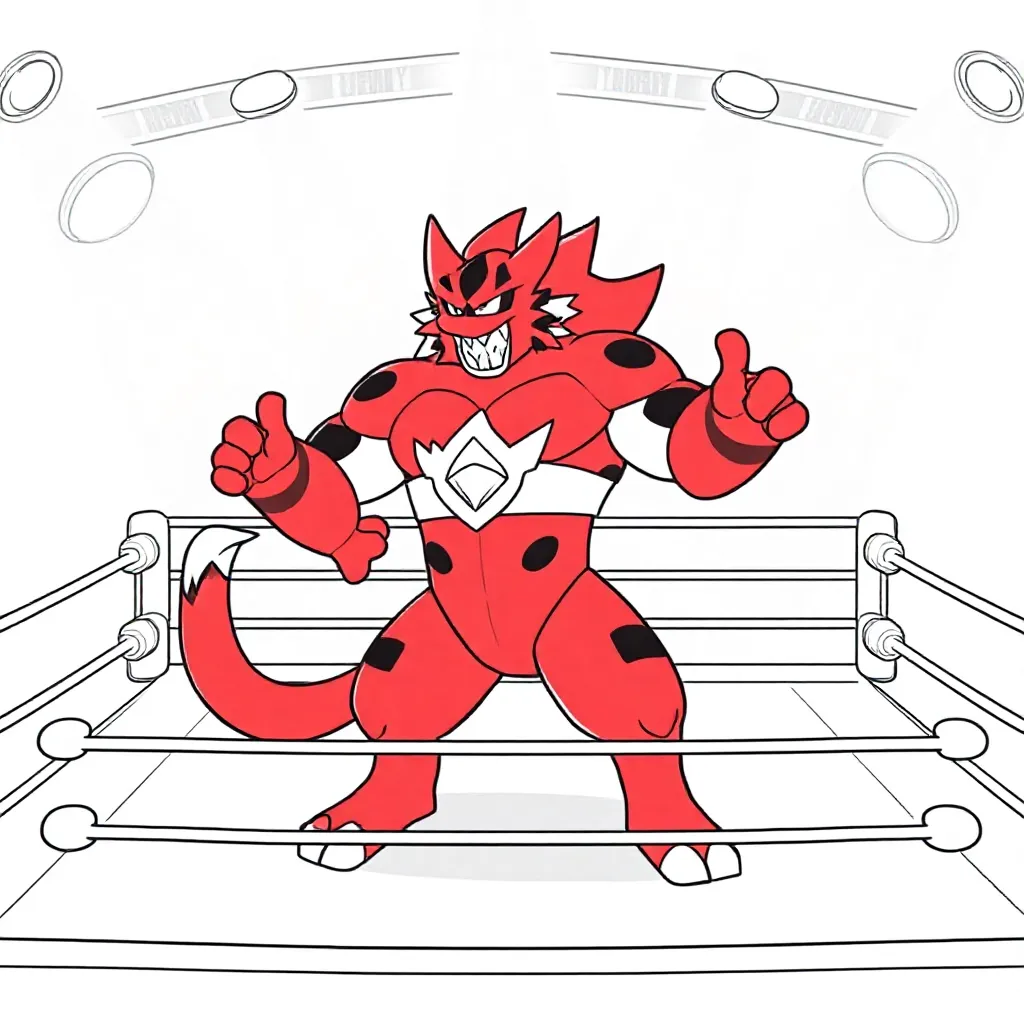 Inceneroar coloring page for children
