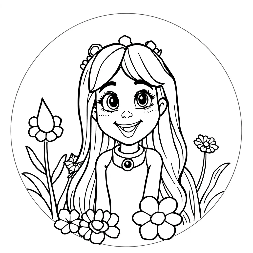 Jill Avontuur Meisje Fantasie Vrolijk coloring page for children