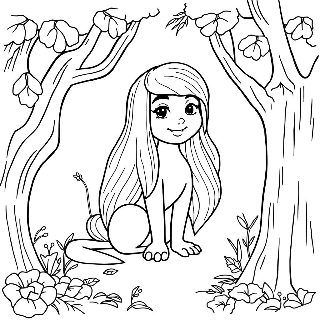 Jill Avontuur Meisje Tekening Creatief coloring page for children