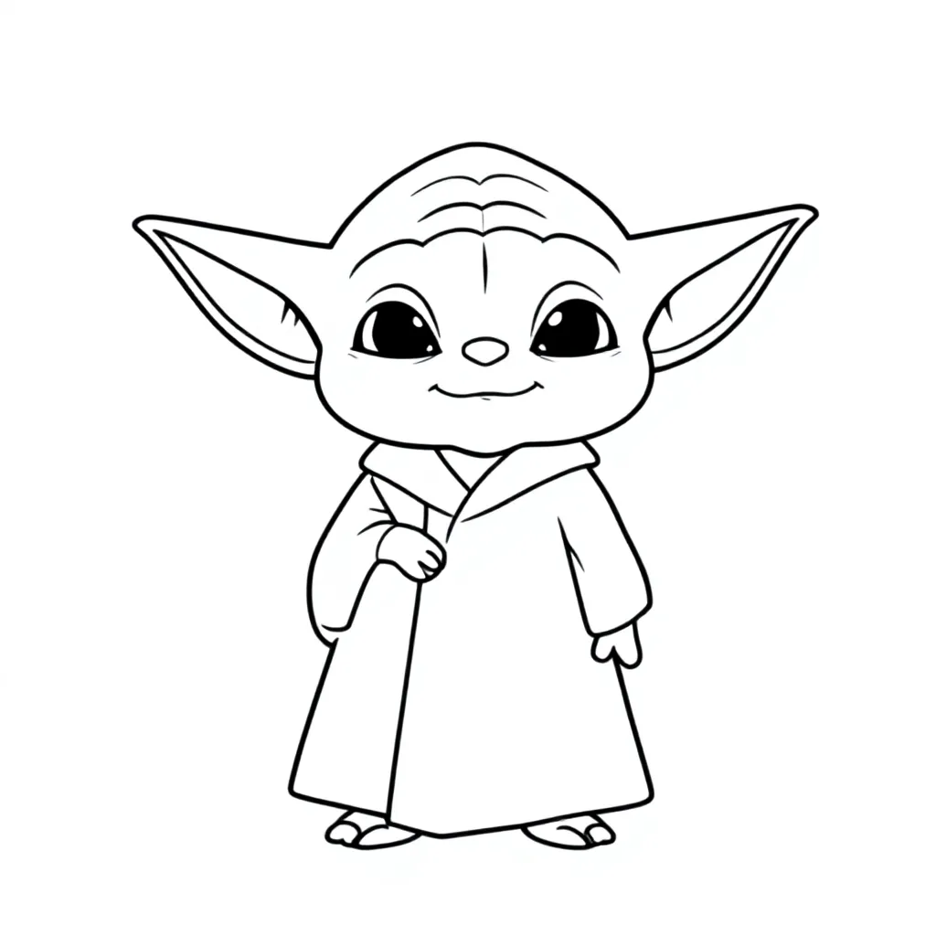 joda coloring page for children
