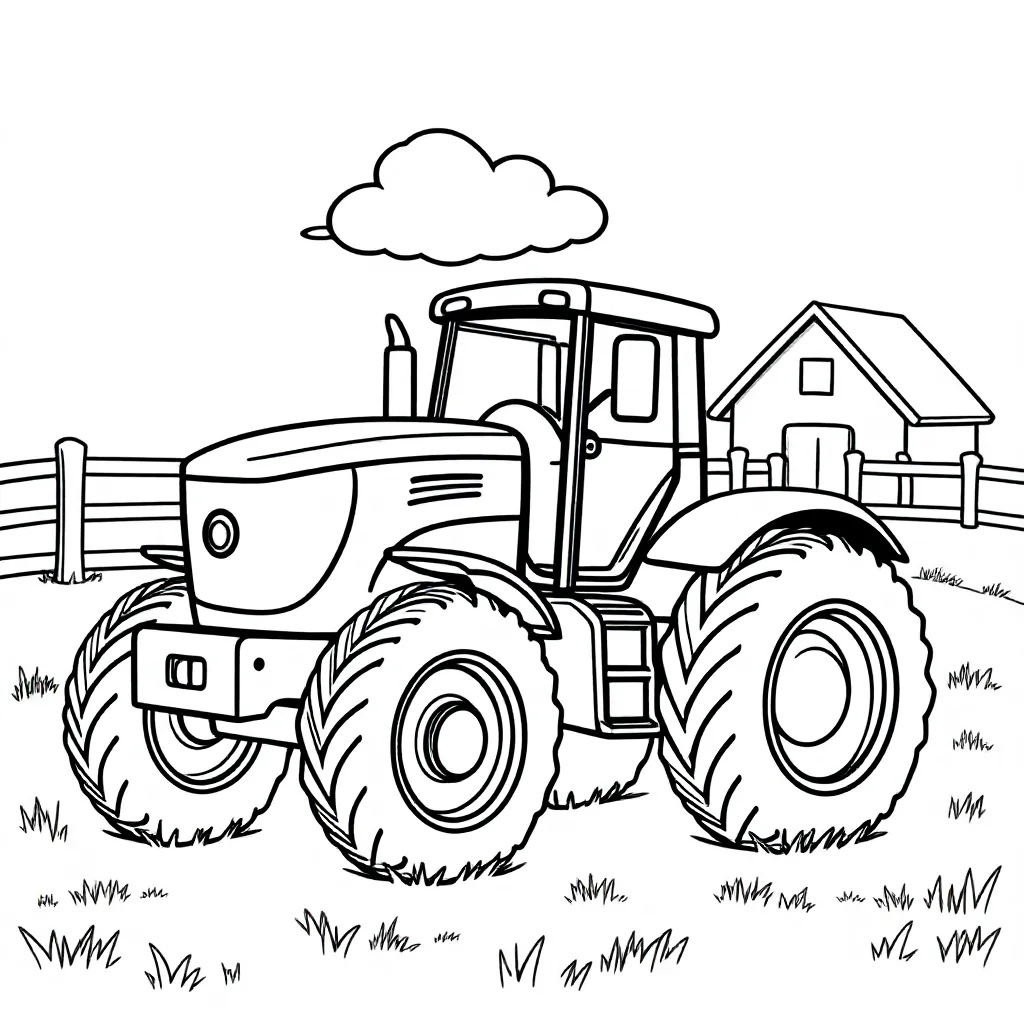 john deere 7810 kleurplaat voor kinderen