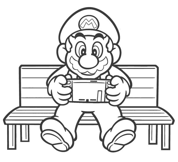 Juego De Mario coloring page for children