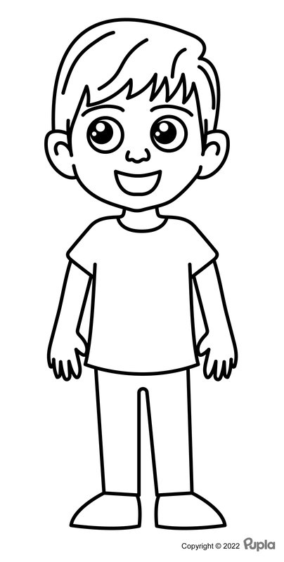 Junge Leicht und Niedlich coloring page for children