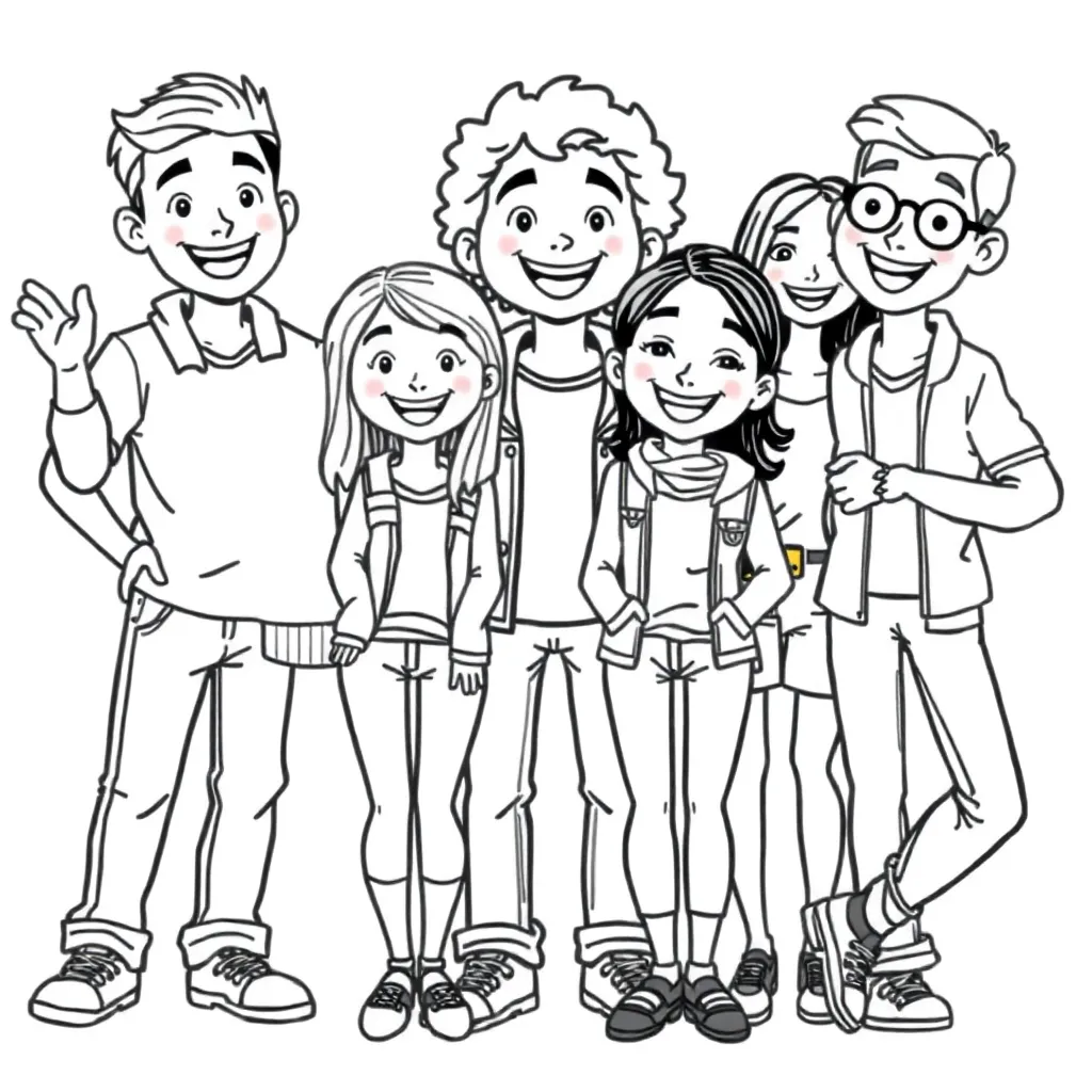 K3 Popgroep Zangeressen Muziek Creatief coloring page for children