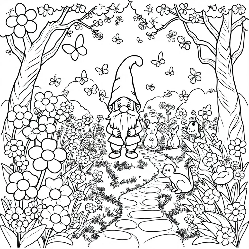 Kabouter coloring page for children