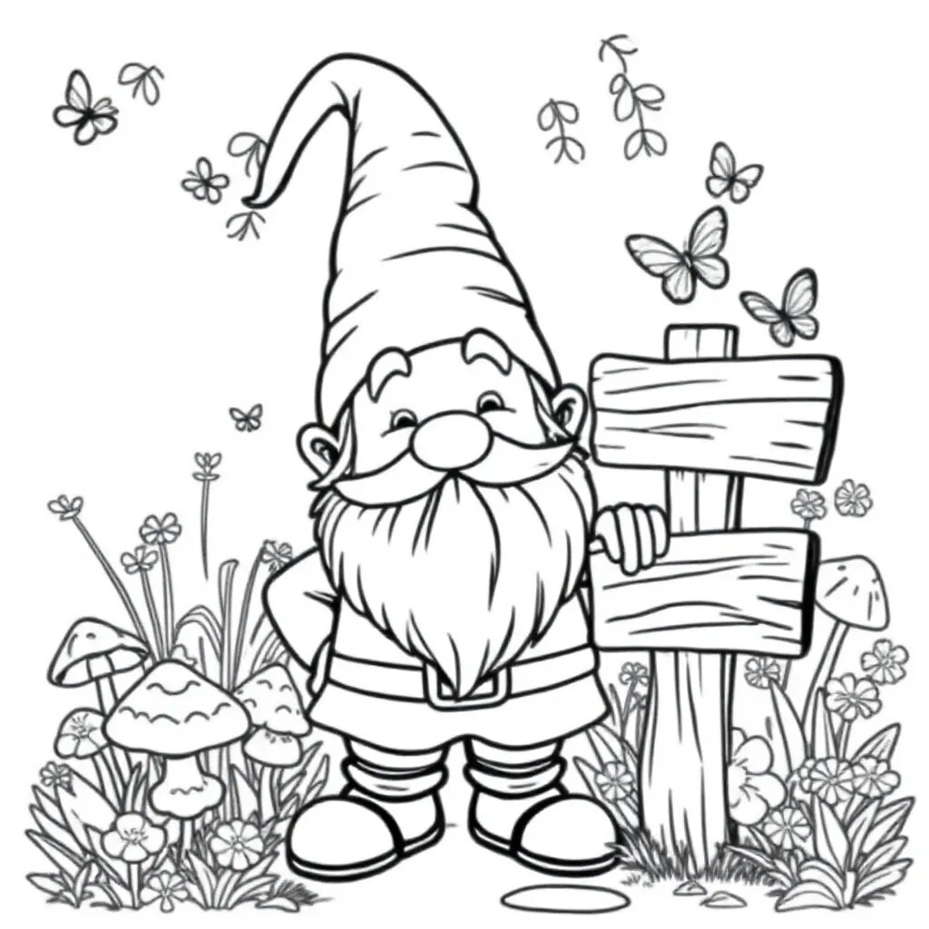 Kabouter coloring page for children