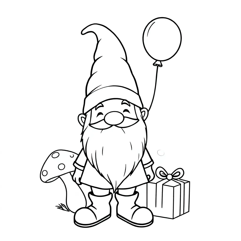 kabouterfeest coloring page for children