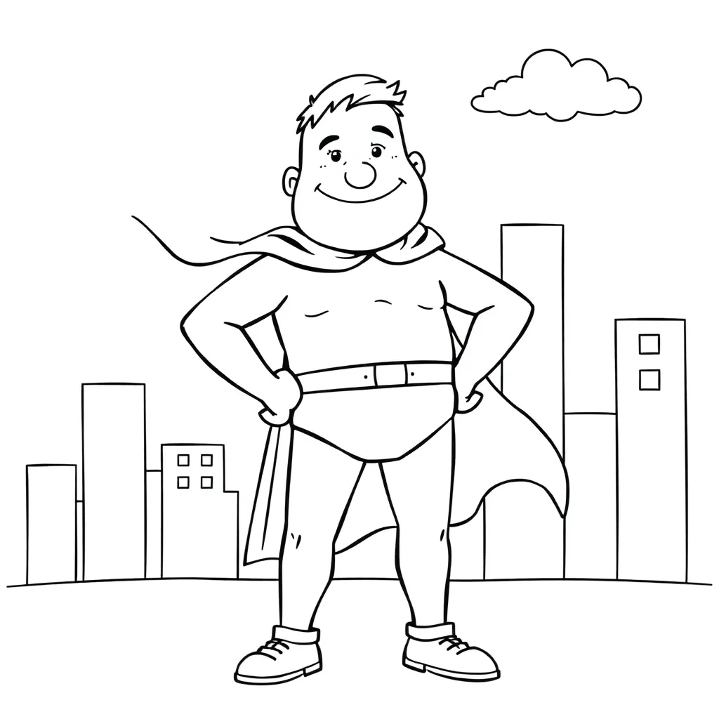 Kapitein Onderbroek Superheld Avontuur Cartoon coloring page for children