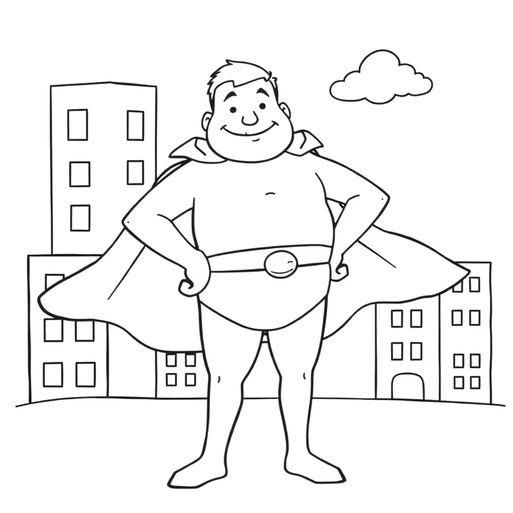 Kapitein Onderbroek Superheld Avontuur Cartoon coloring page for children