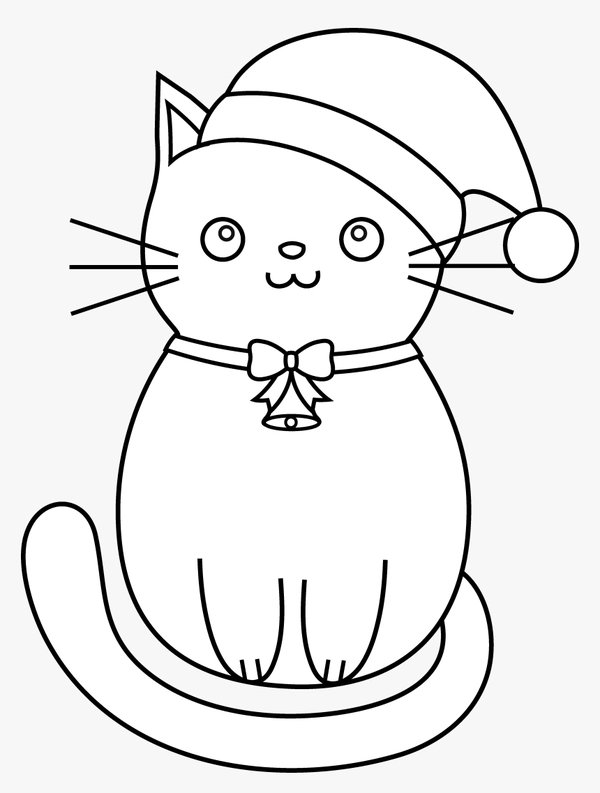 Kat Kerstmuts coloring page for children