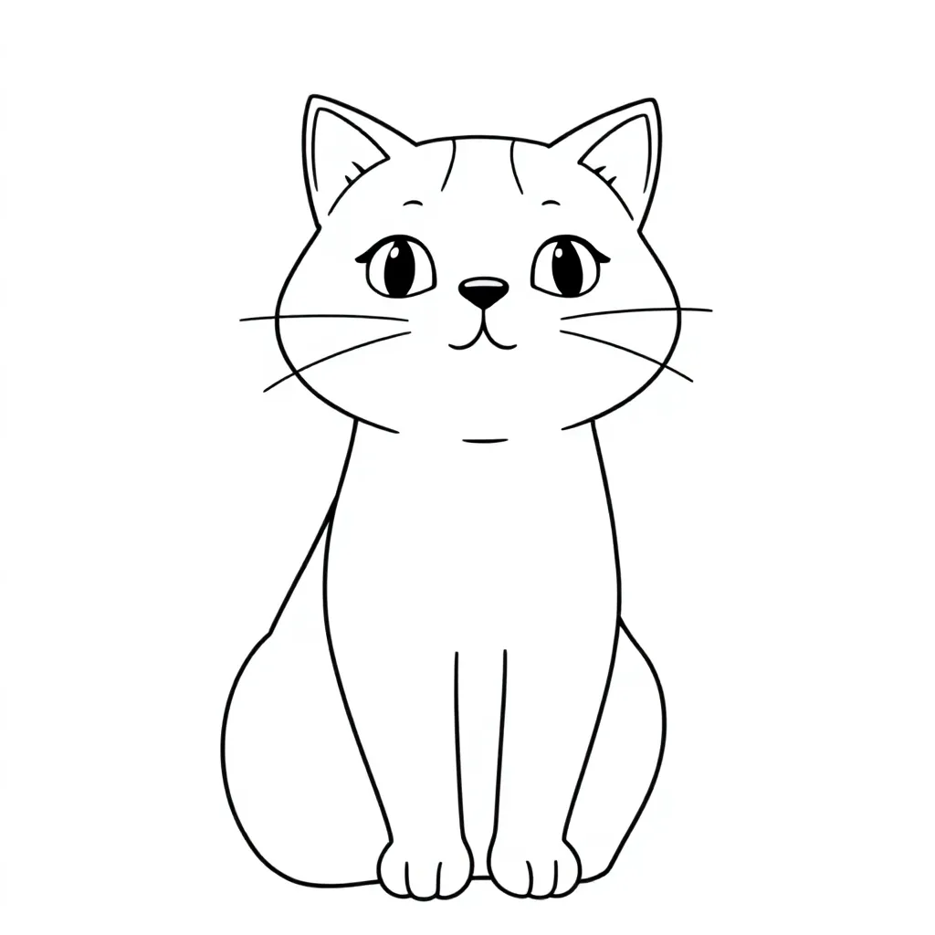 Kat coloring page for children