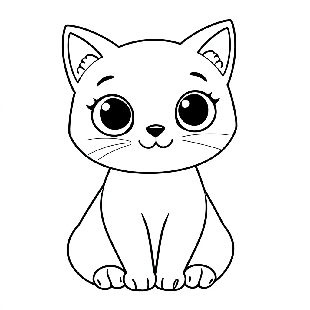 Kat coloring page for children