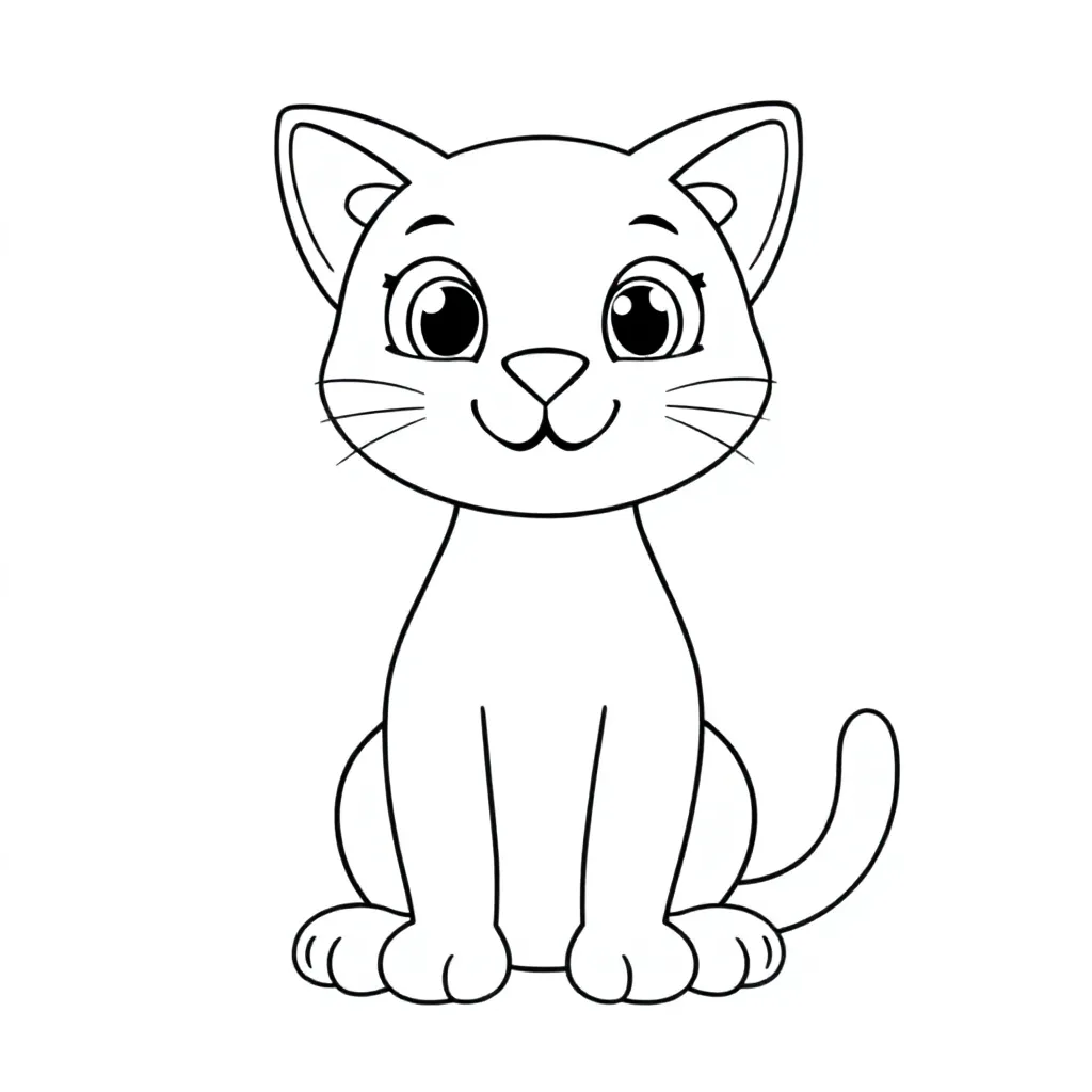 Kat coloring page for children