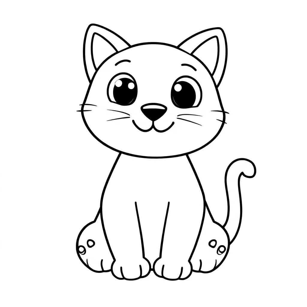 Kat coloring page for children