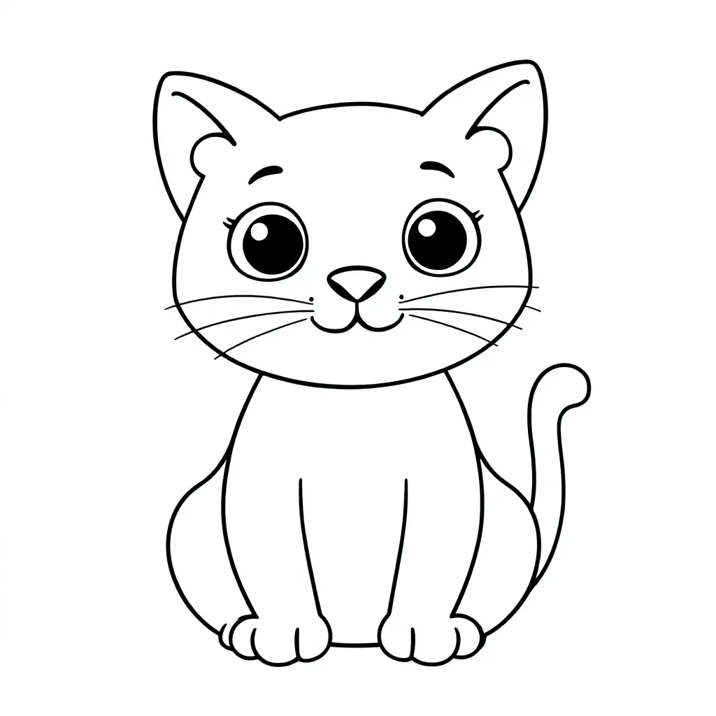 Kat coloring page for children