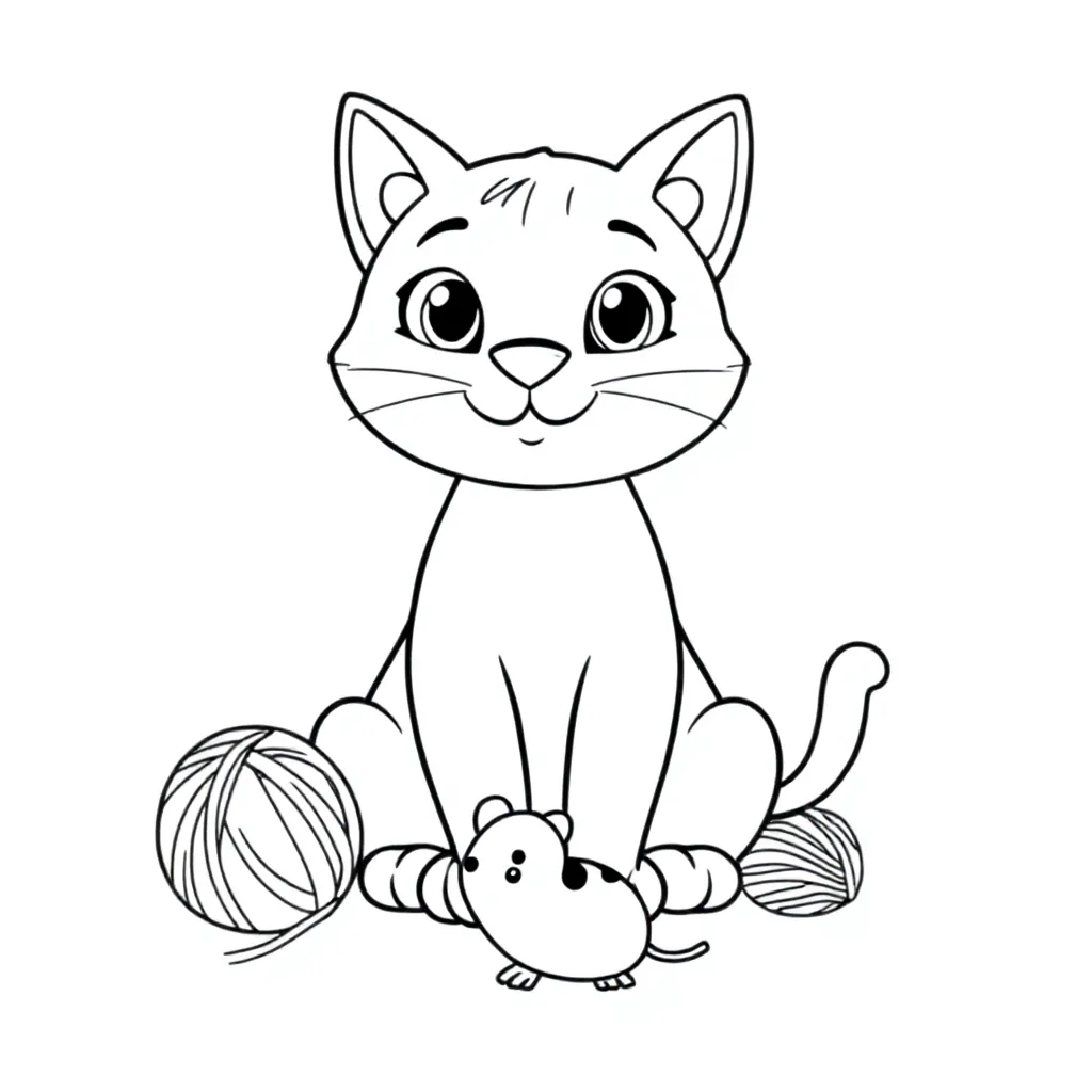 Kat coloring page for children