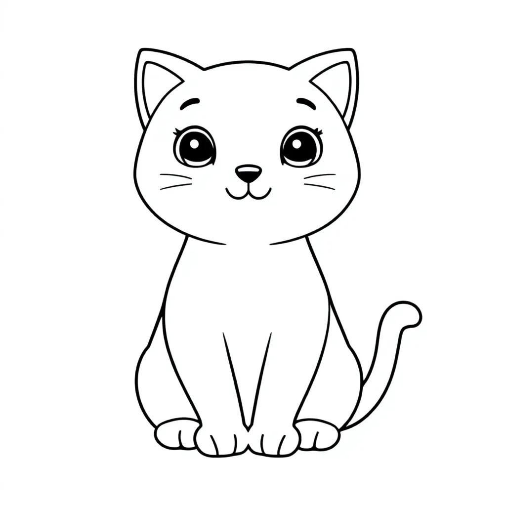 Kat coloring page for children