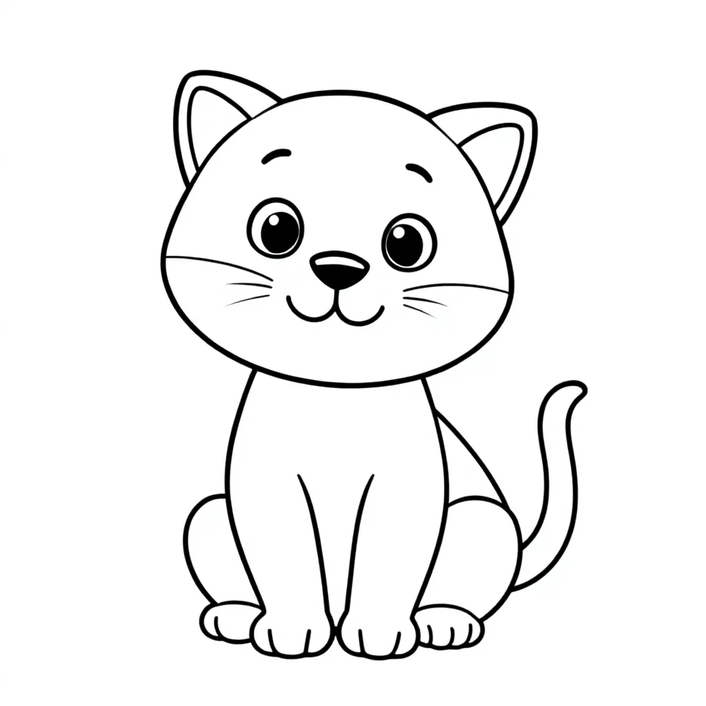 Kat coloring page for children