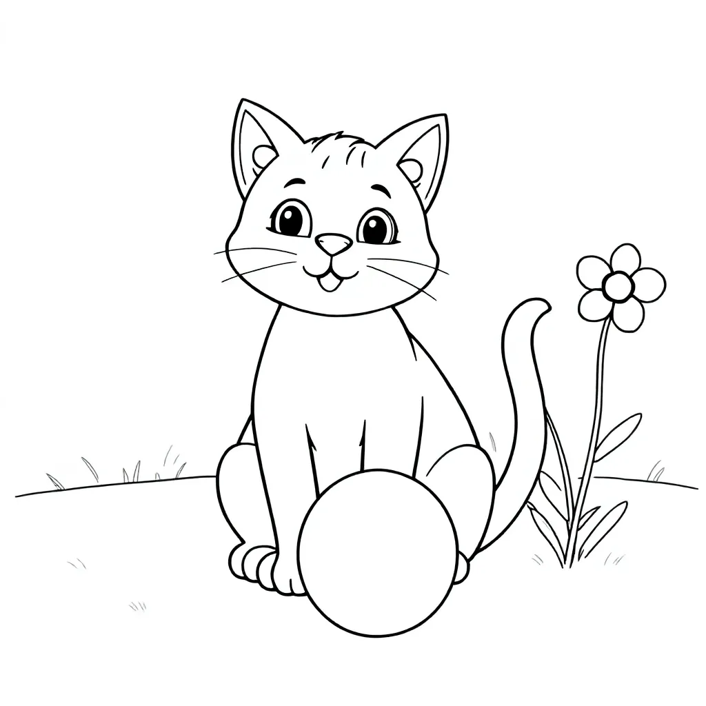 Kat coloring page for children