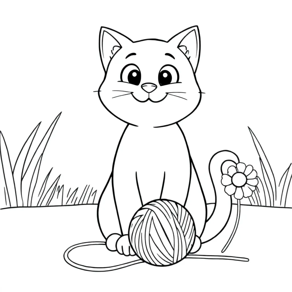 Kat coloring page for children