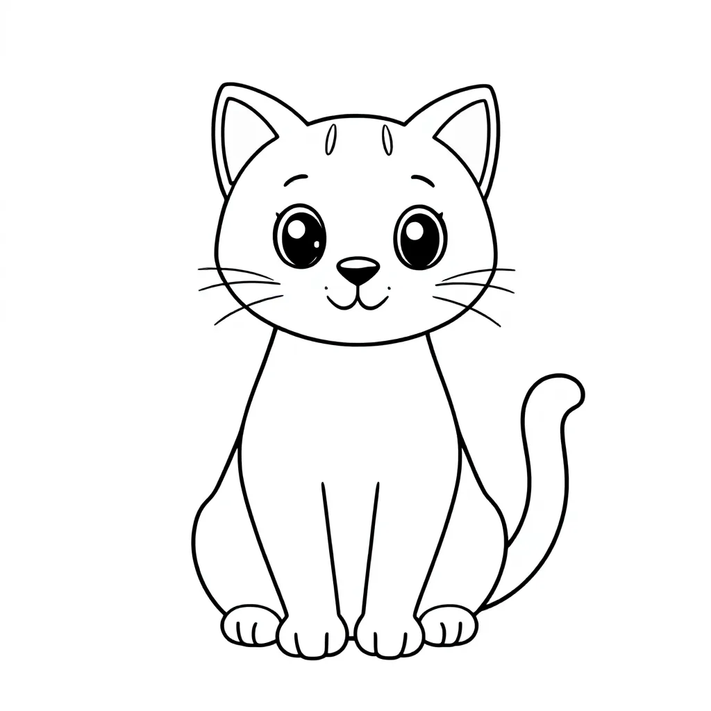 Kat coloring page for children