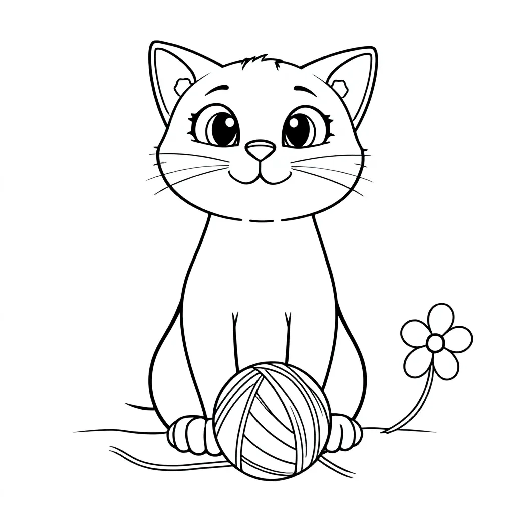 Kat coloring page for children