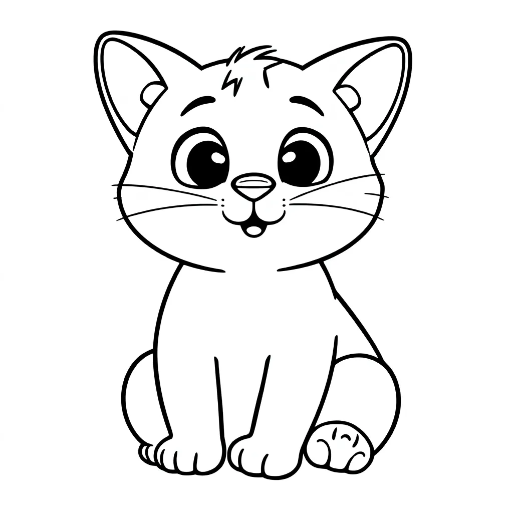 Kat coloring page for children