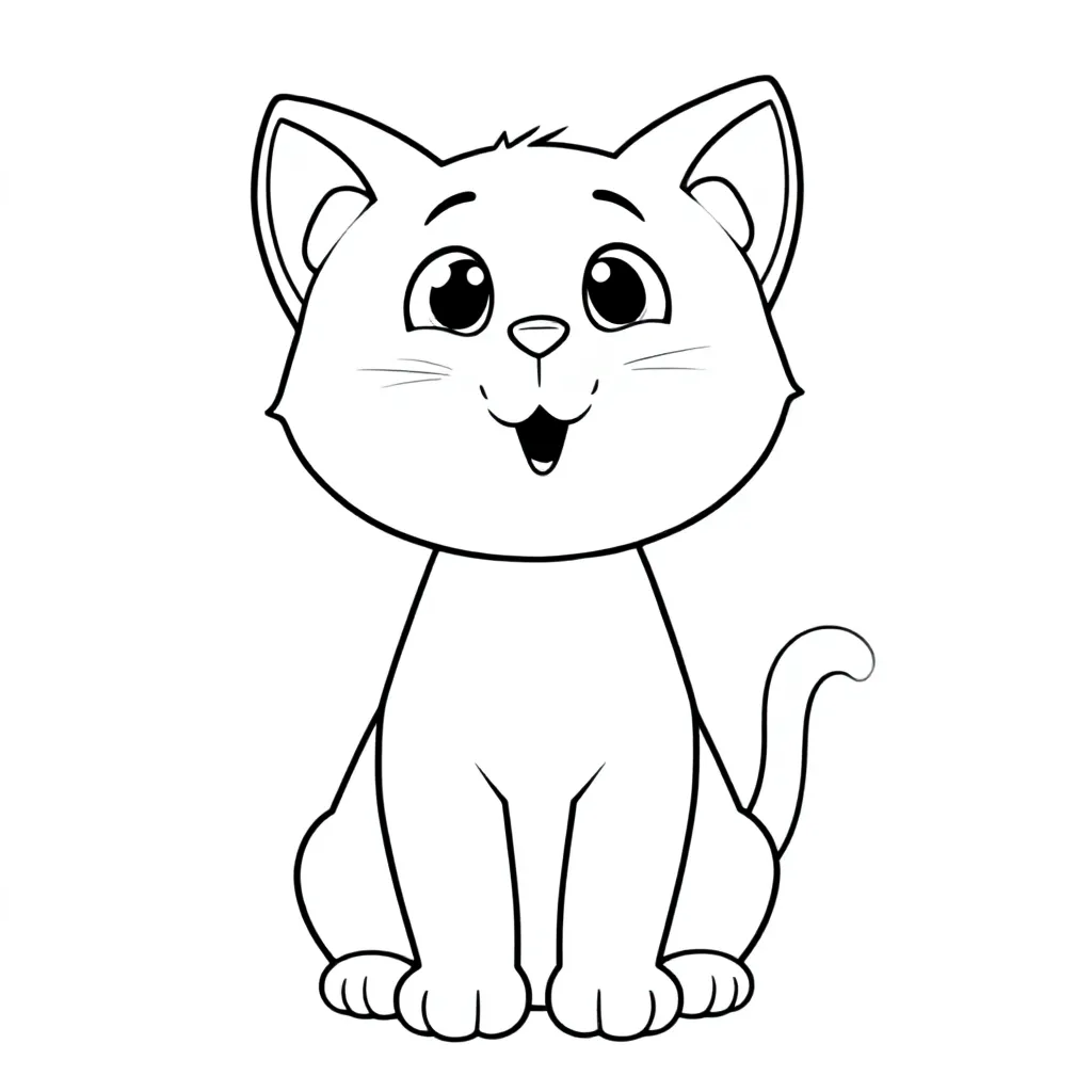 Kat coloring page for children