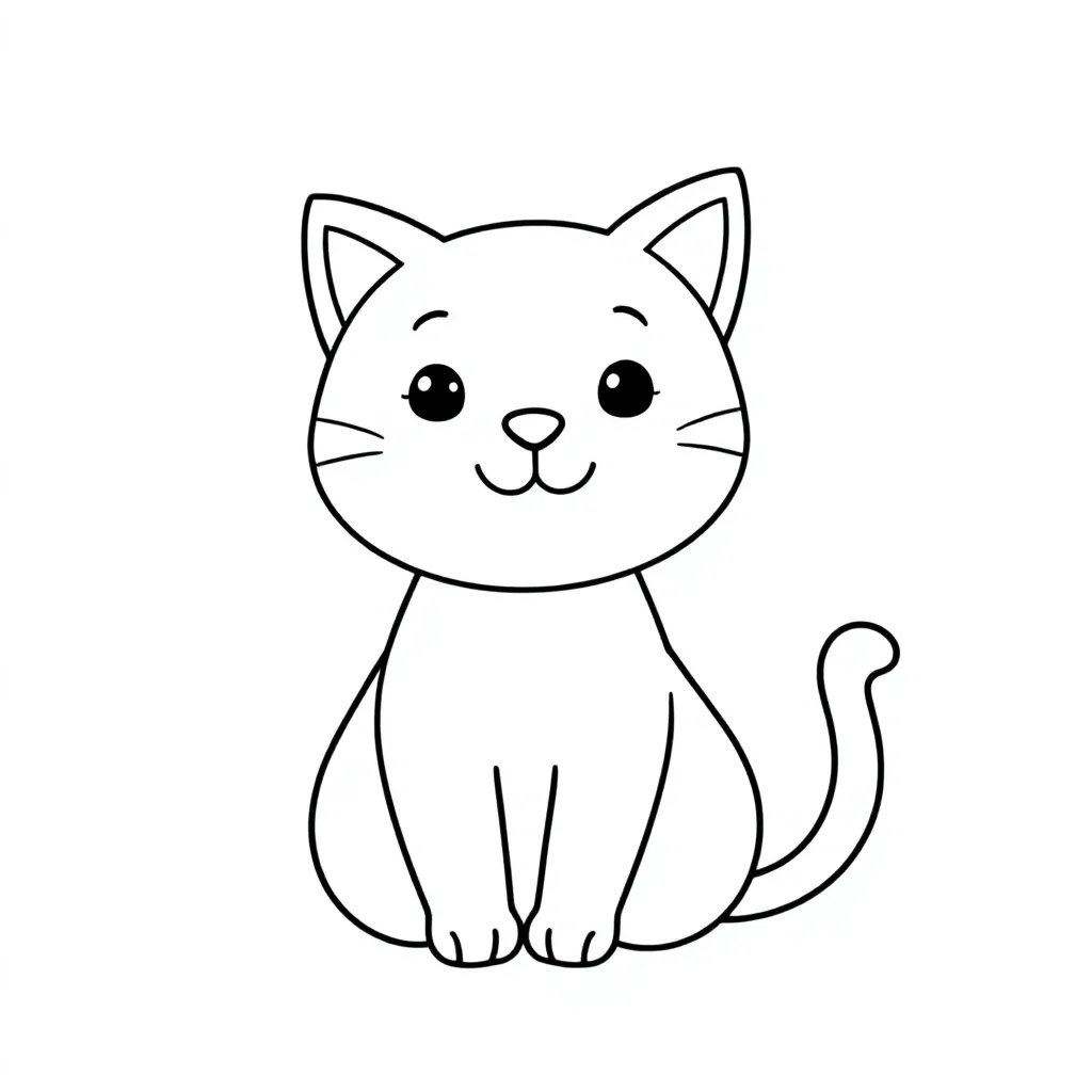 Kat coloring page for children