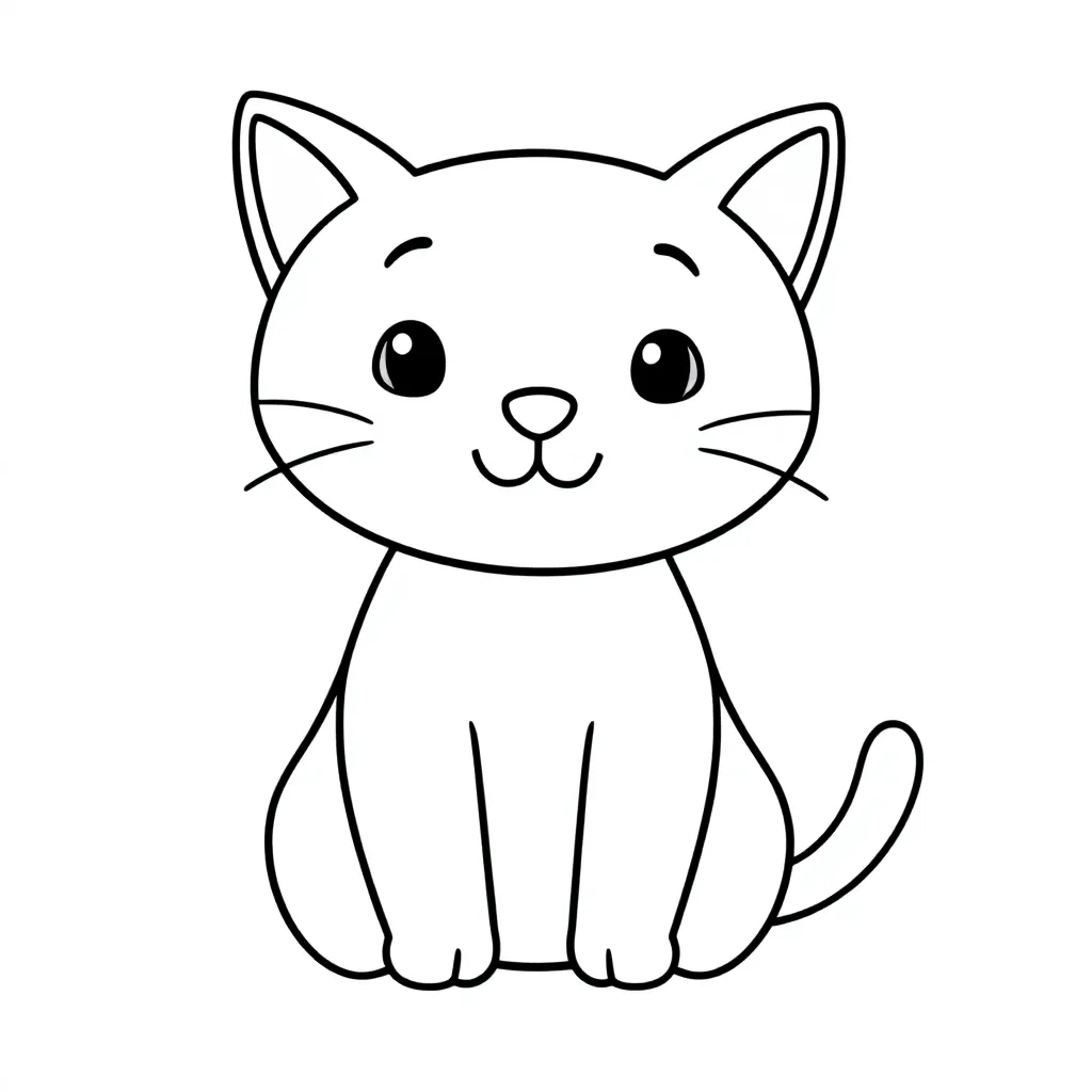 Kat coloring page for children