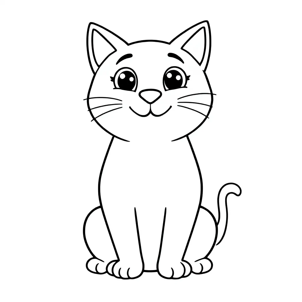 kat coloring page for children