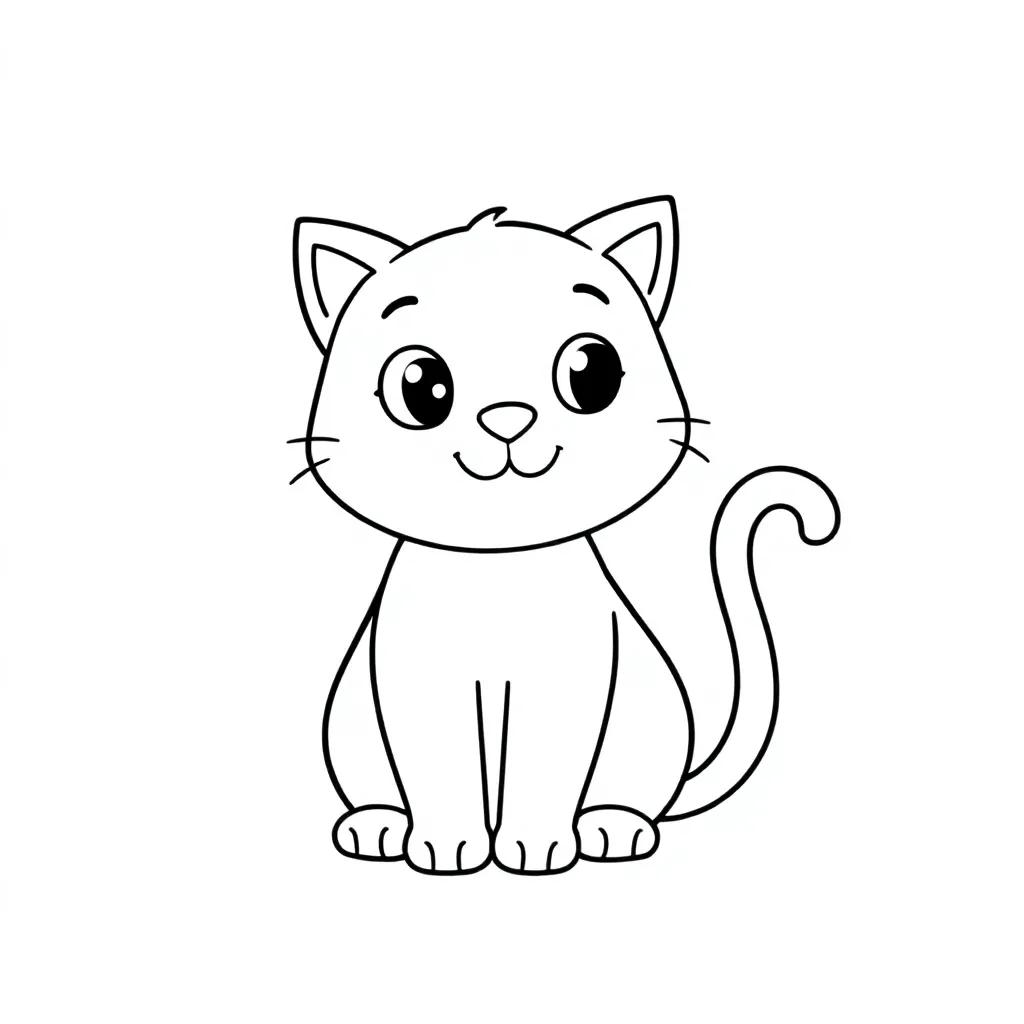 chat kleurplaat voor kinderen