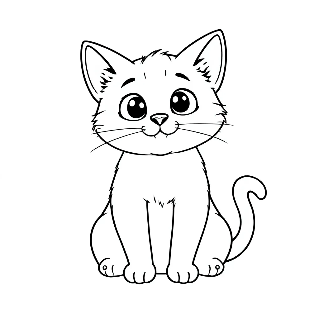 Kat coloring page for children