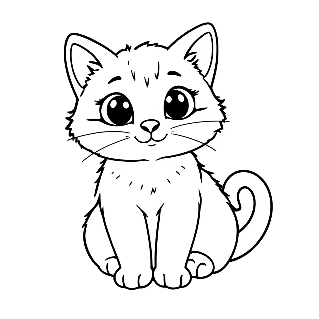 Kat coloring page for children