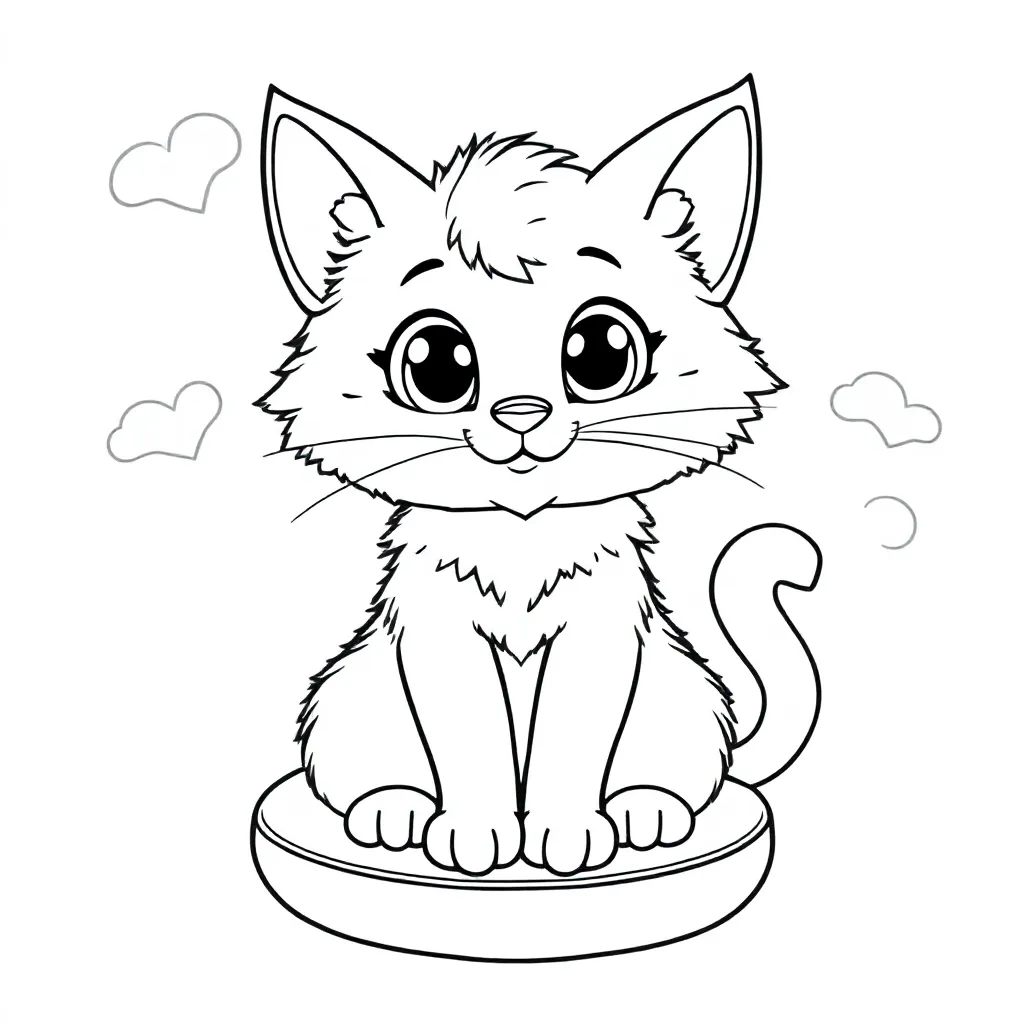 Kat coloring page for children