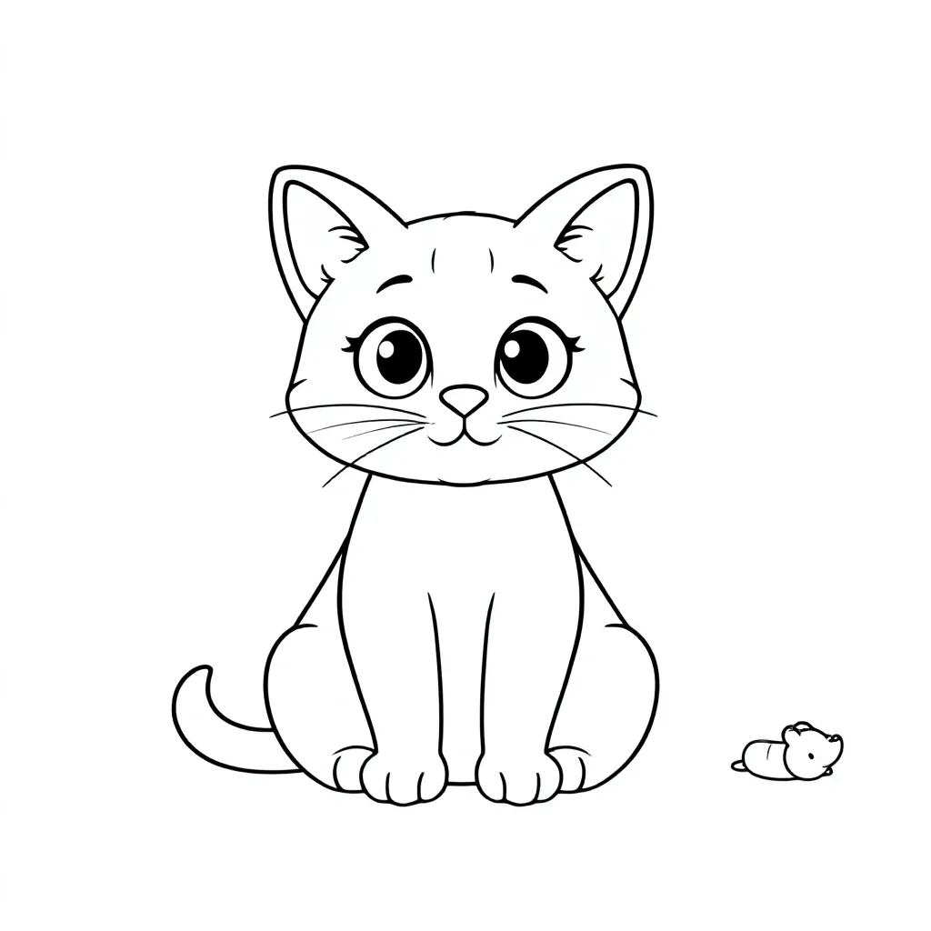 Kat coloring page for children