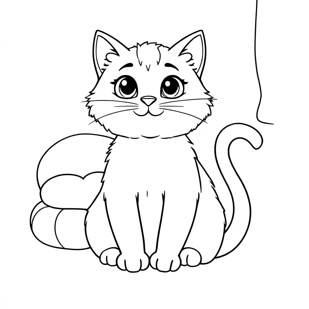 Kat coloring page for children