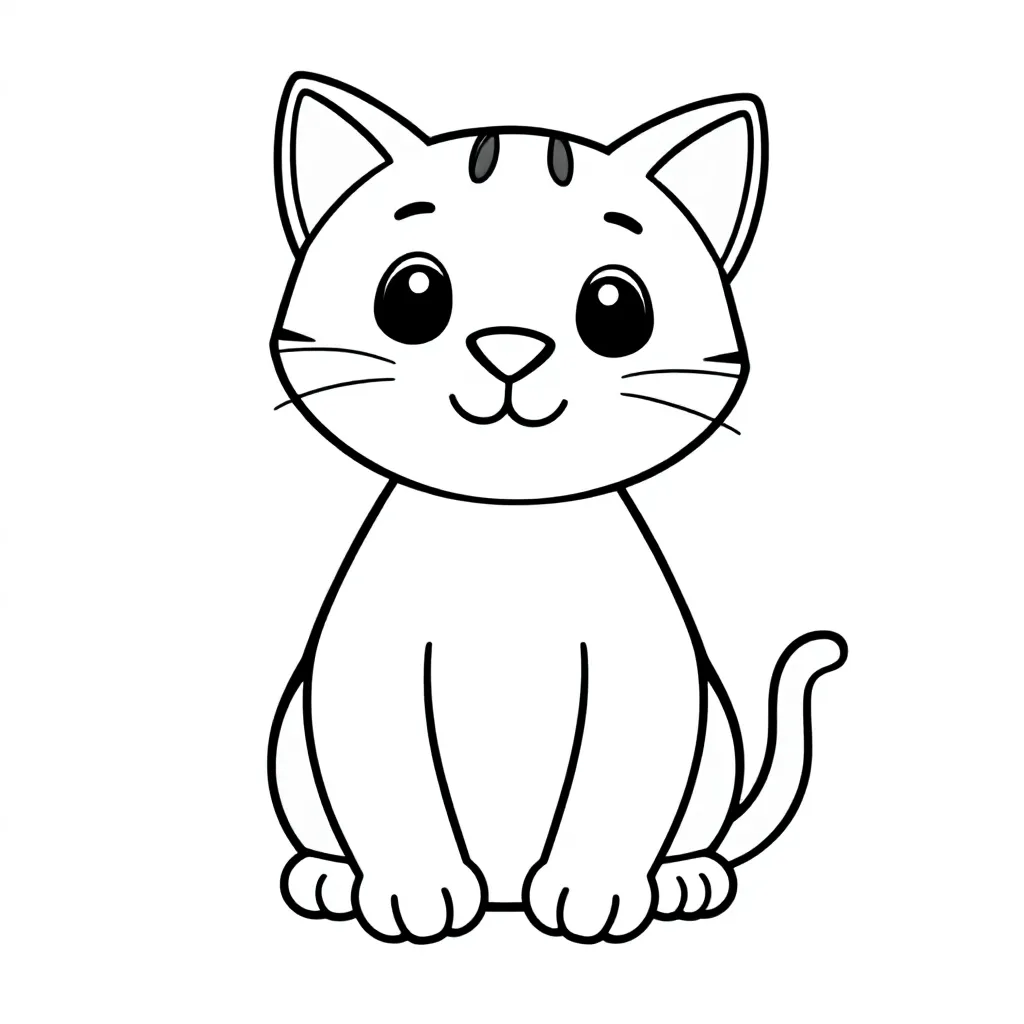 Kat coloring page for children